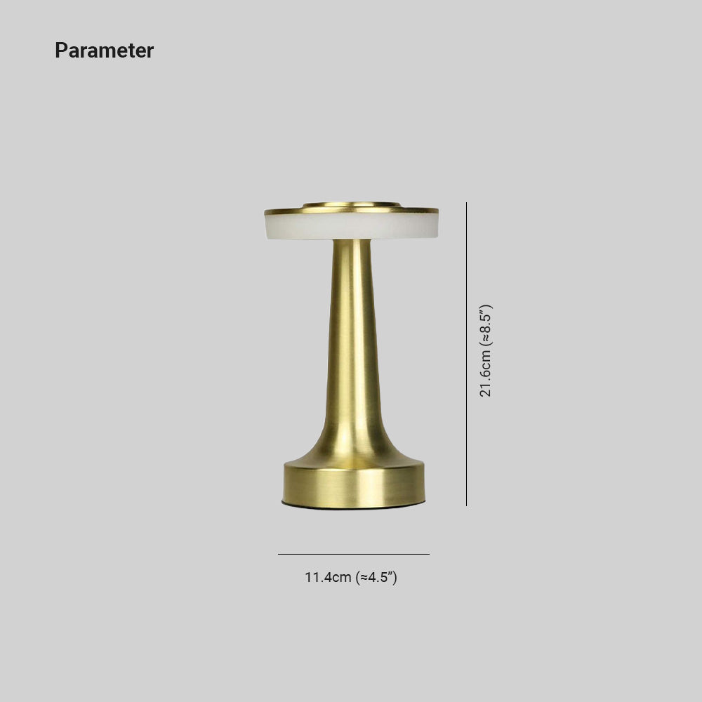 Mira Lampe de Table Champignon Moderne LED Métal/Acrylique Doré/Argent/Rose Rouge Salon - Neutralighting