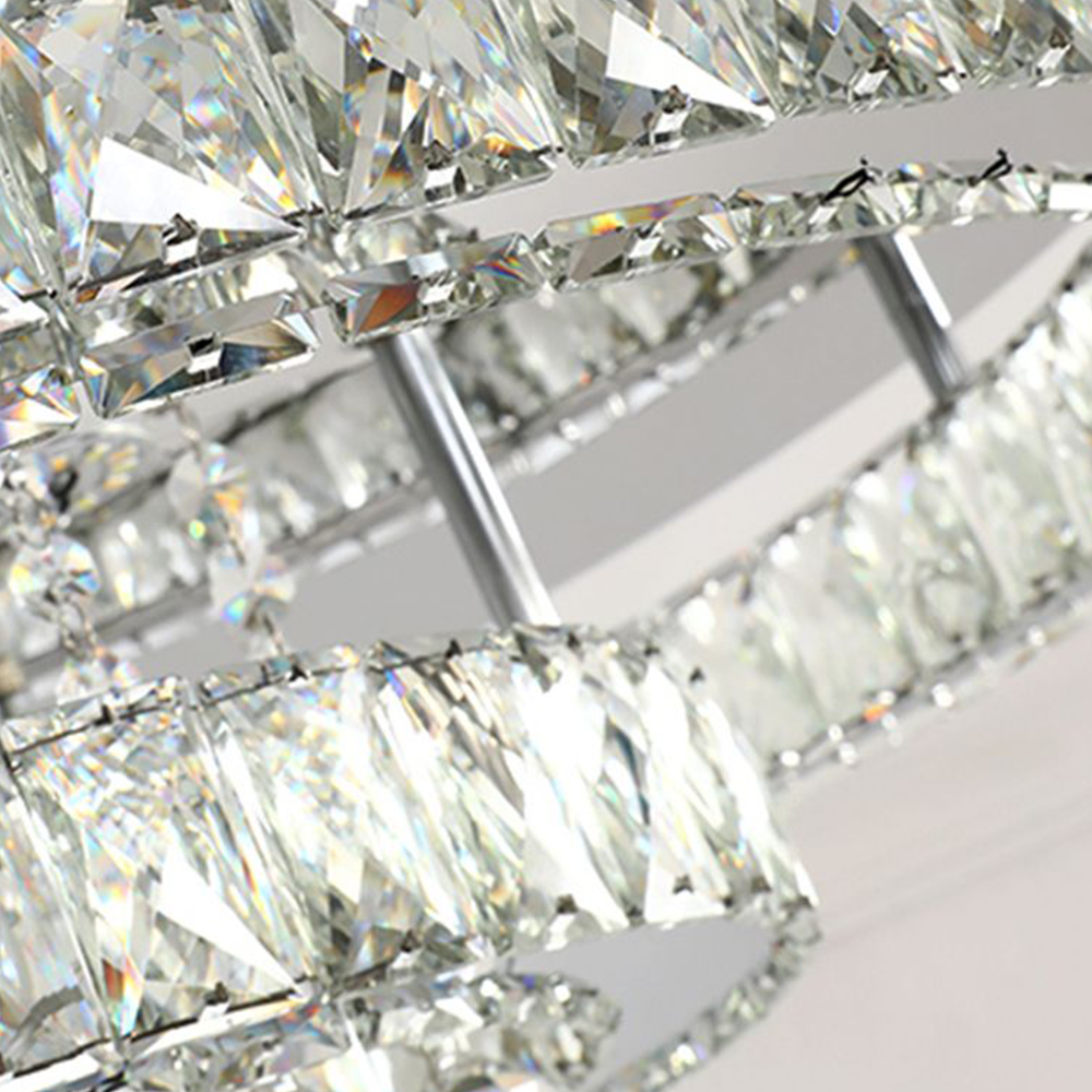 Kristy Design Italien LED Plafonnier Anneau Moderne Métal/Cristal Or Chambre à Coucher/Salle à Manger - Neutralighting