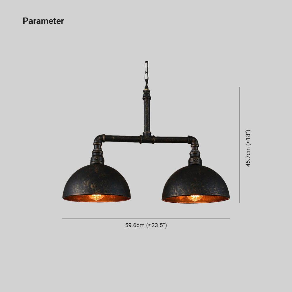 Silva Industrielle Luminaires Suspensions Vintage LED Métal Noir Salon/Chambre à Coucher - Neutralighting