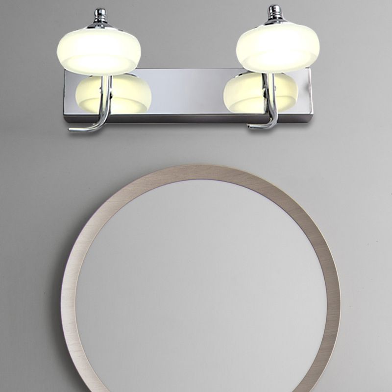 Arisha Applique Murale en Forme de Lanterne, Métal/Verre, Blanc, Chambre