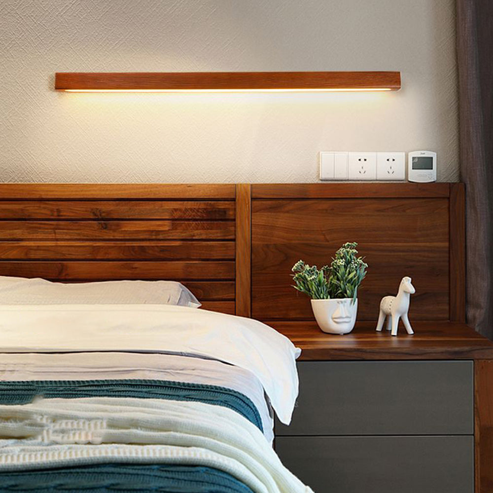 Zenx Applique Murale Linéaire Minimaliste Bois Marron/Bois Chambre - Neutralighting