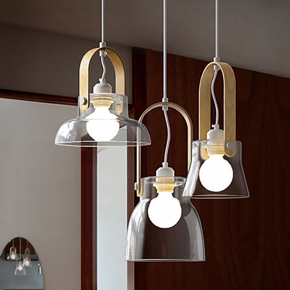 Valentina Moderne Luminaires Suspensions Dôme Minimaliste Métal/Verre Or Transparent Salon - Neutralighting