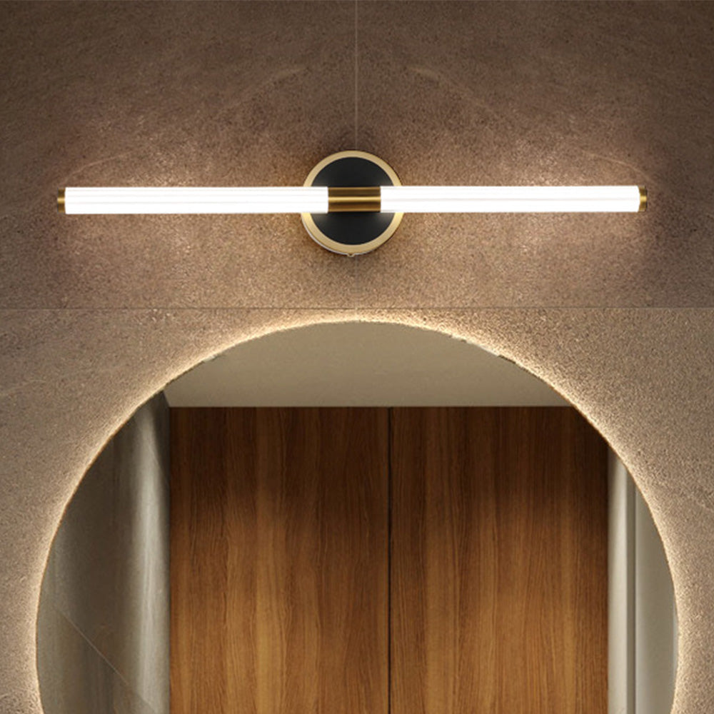 Arisha Applique Murale Moderne LED Cercle Longue Cuivre/Noir Salle de Bain - Neutralighting
