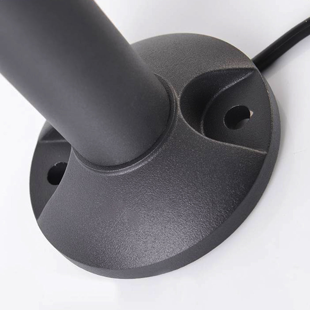 Ray Rond Moderne LED Lampadaire Extérieure Noir Métal/Verre Allée - Neutralighting