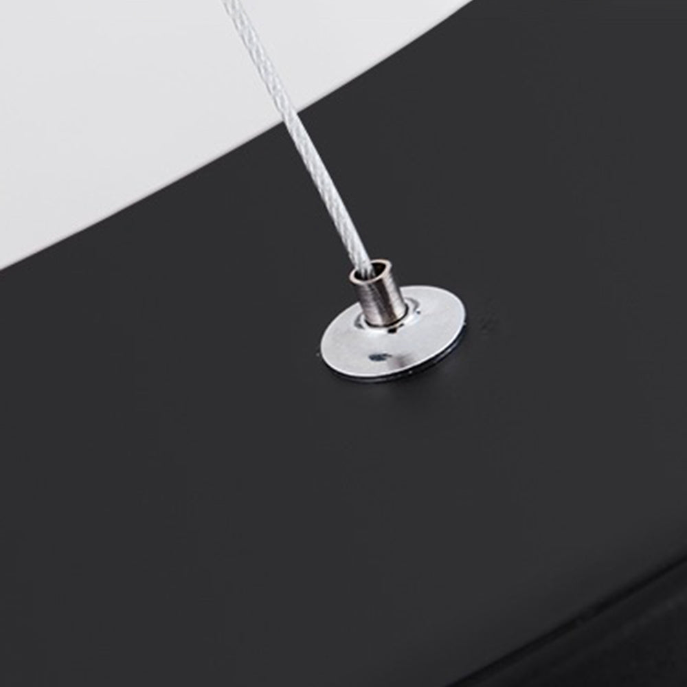 Arisha Luminaires Suspensions LED Anneau Simple Acrylique Noir/Blanc Salon/Cuisine - Neutralighting