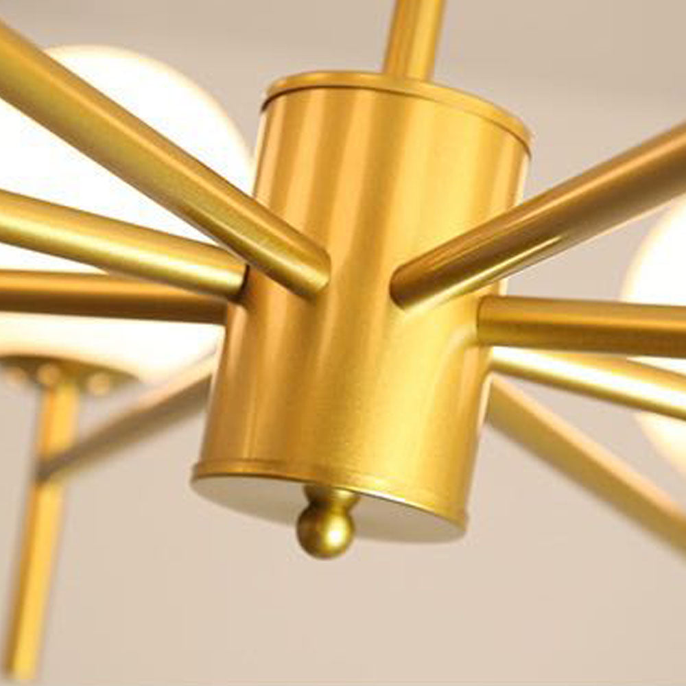 Silva Suspension Multi Nordique, Metal/Verre, Or/Noir, Chambre - Neutralighting