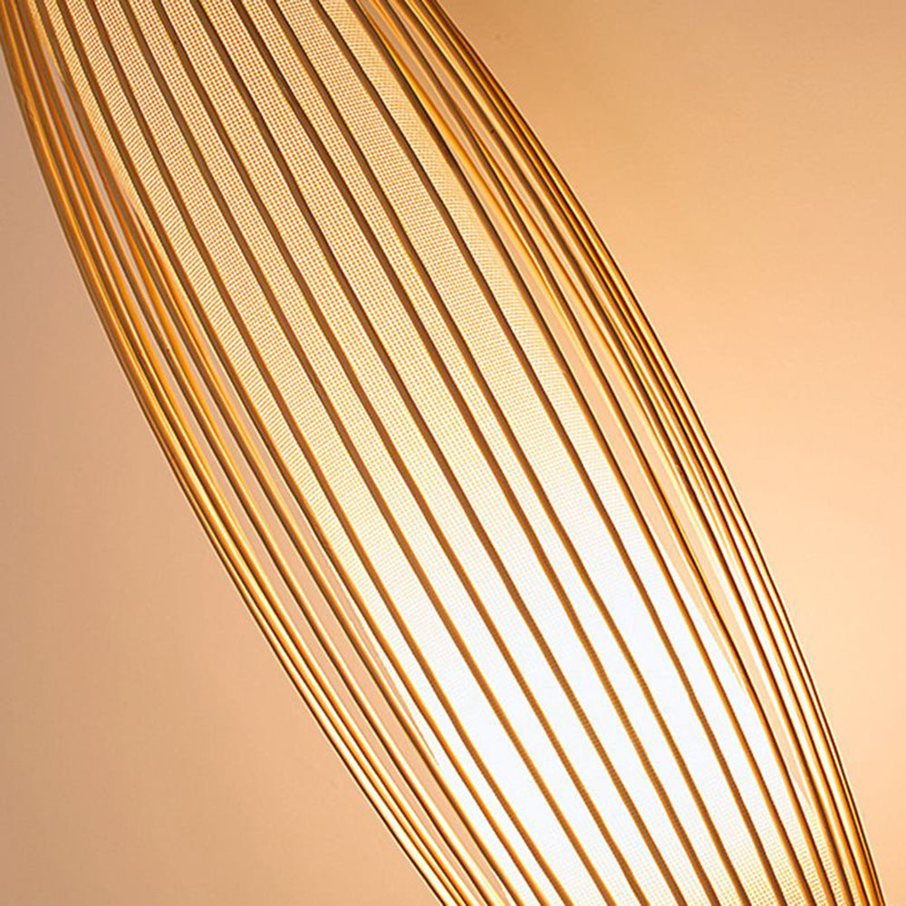 Ritta Applique Murale Intérieur Cylindre Vintage LED Bambou Marron Salon/Chambre - Neutralighting