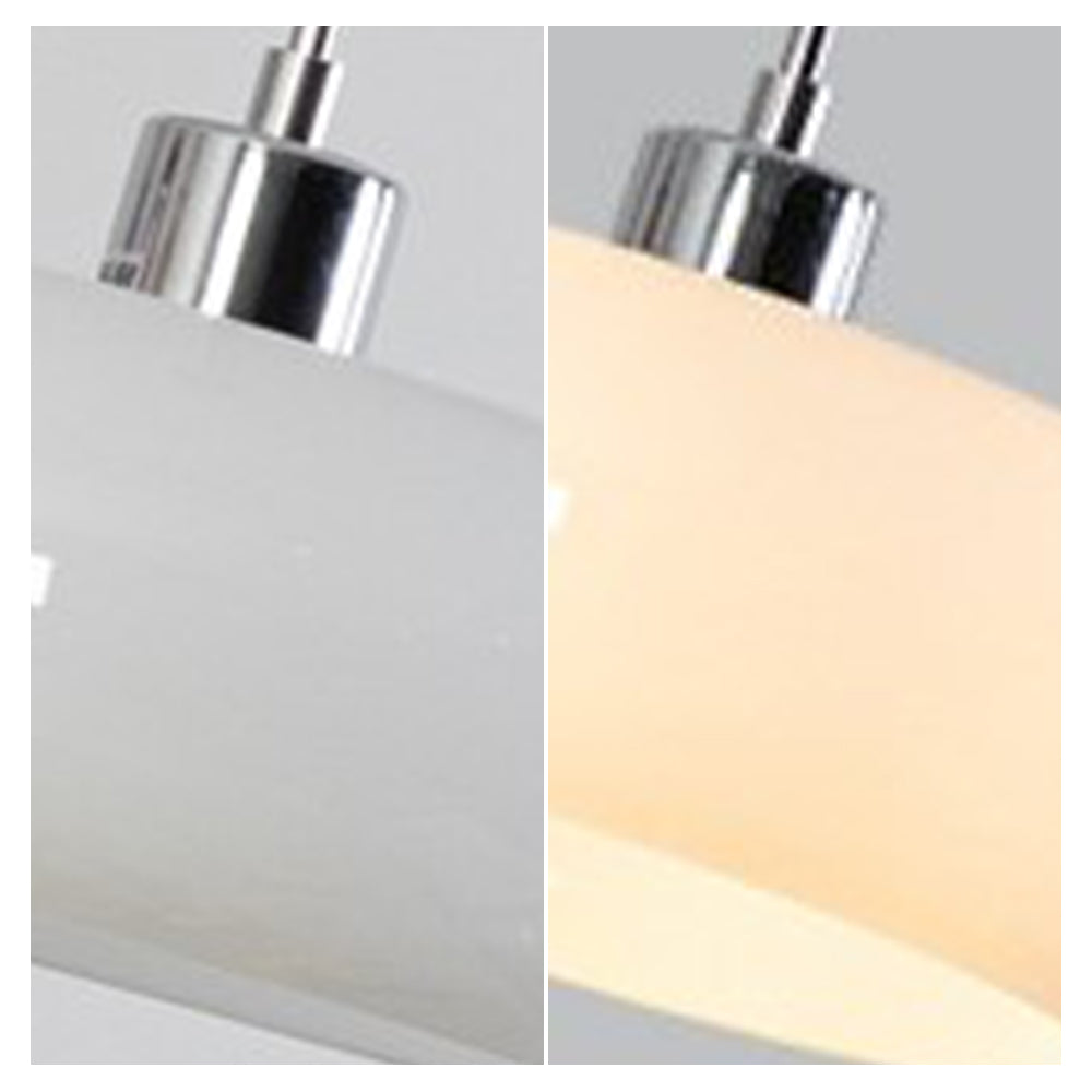 Charlotte Suspension Dôme Moderne Verre. Blanc/Orange. Salle de Bain - Neutralighting