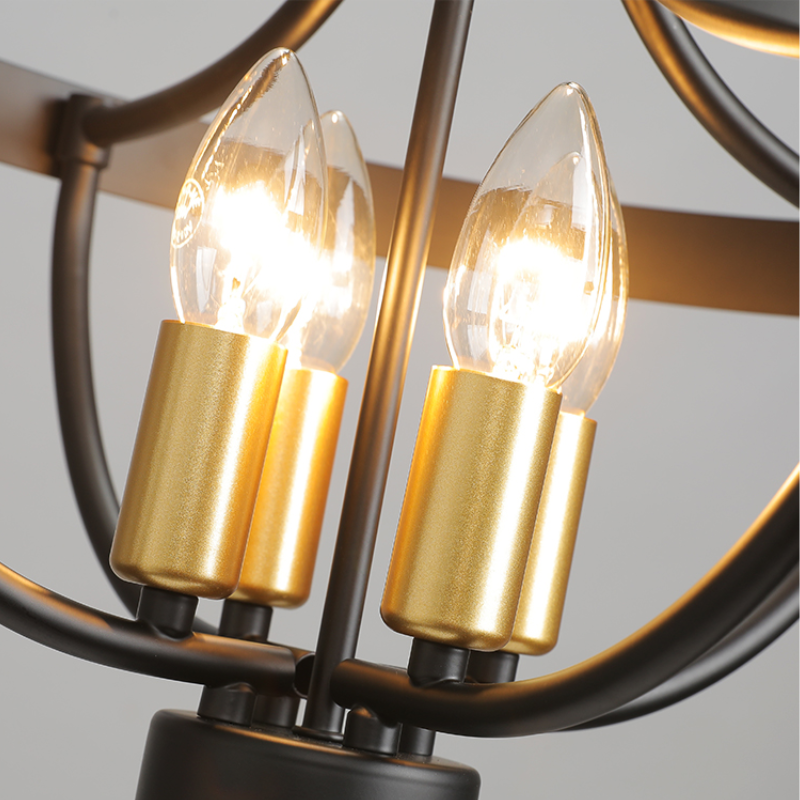 Silva Vintage LED Suspension Noir Métal Salon/Chambre à Coucher - Neutralighting