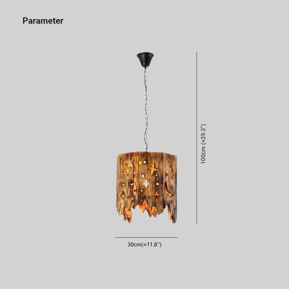 Epoch Suspension Irrégulier Rustique, Bois/Metal, Bois, Chambre - Neutralighting