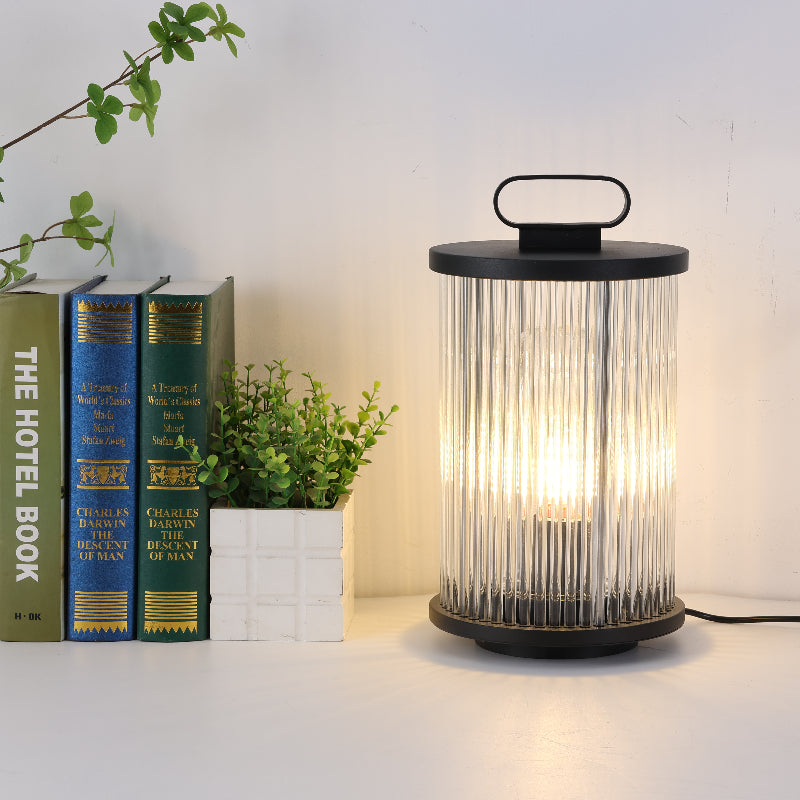 Ray Lampadaire Cylindre Simple, Métal/Verre, Gris, Jardin - Neutralighting