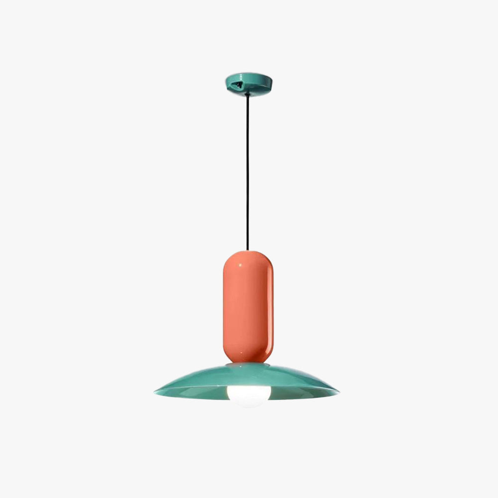 Ulmo Suspension Dôme Moderne. Metal. Vert/Blanc/Orange. Salon - Neutralighting