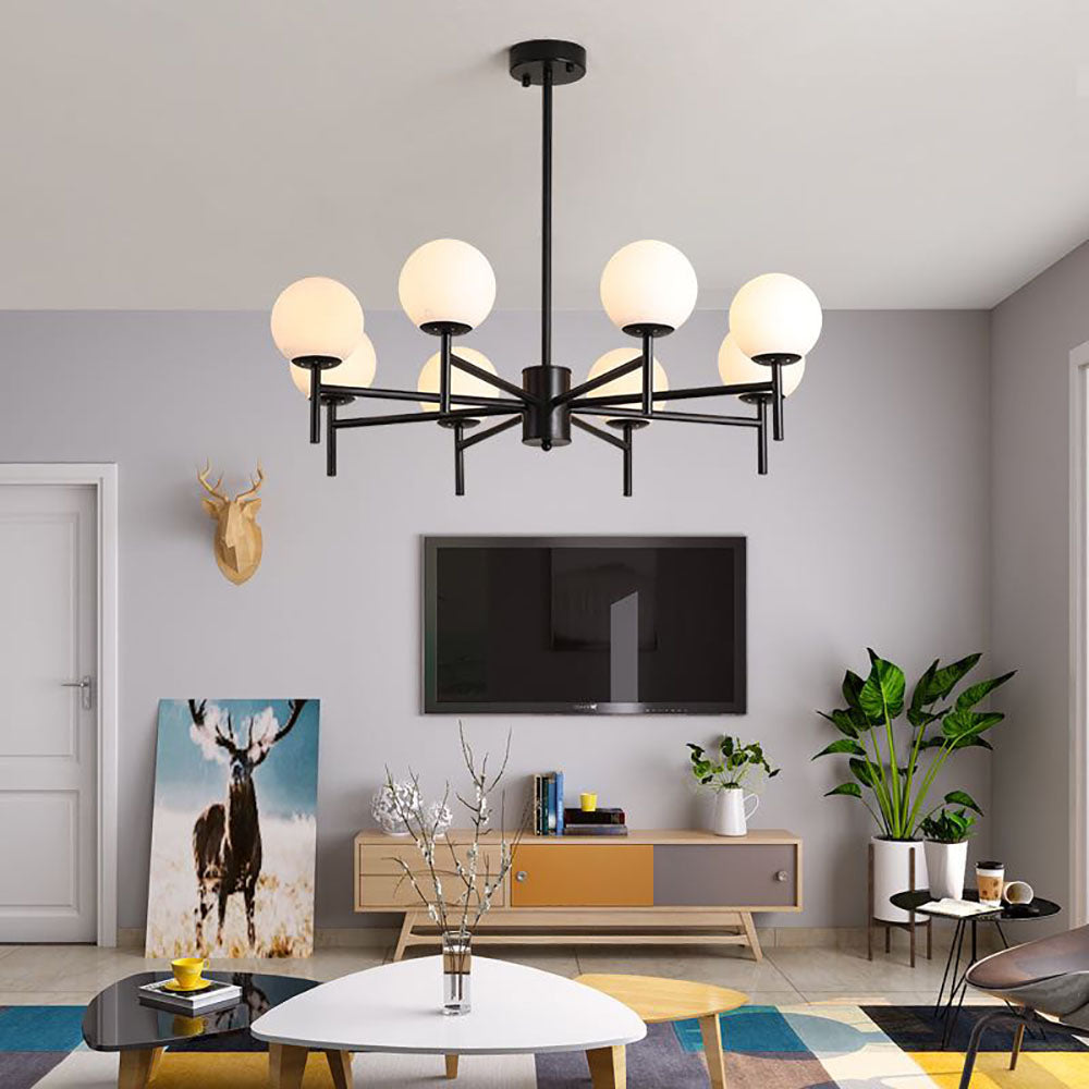 Silva Suspension Multi Nordique, Metal/Verre, Or/Noir, Chambre - Neutralighting