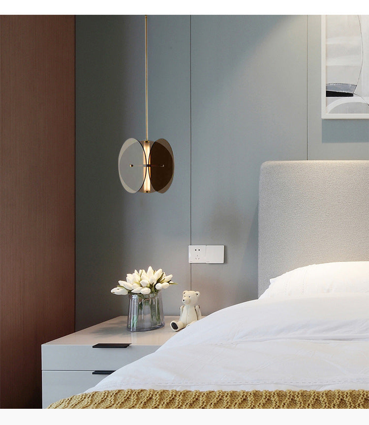 Valentina Suspension Rond LED Simplicité Noir Métal/Verre Chambre à Coucher - Neutralighting