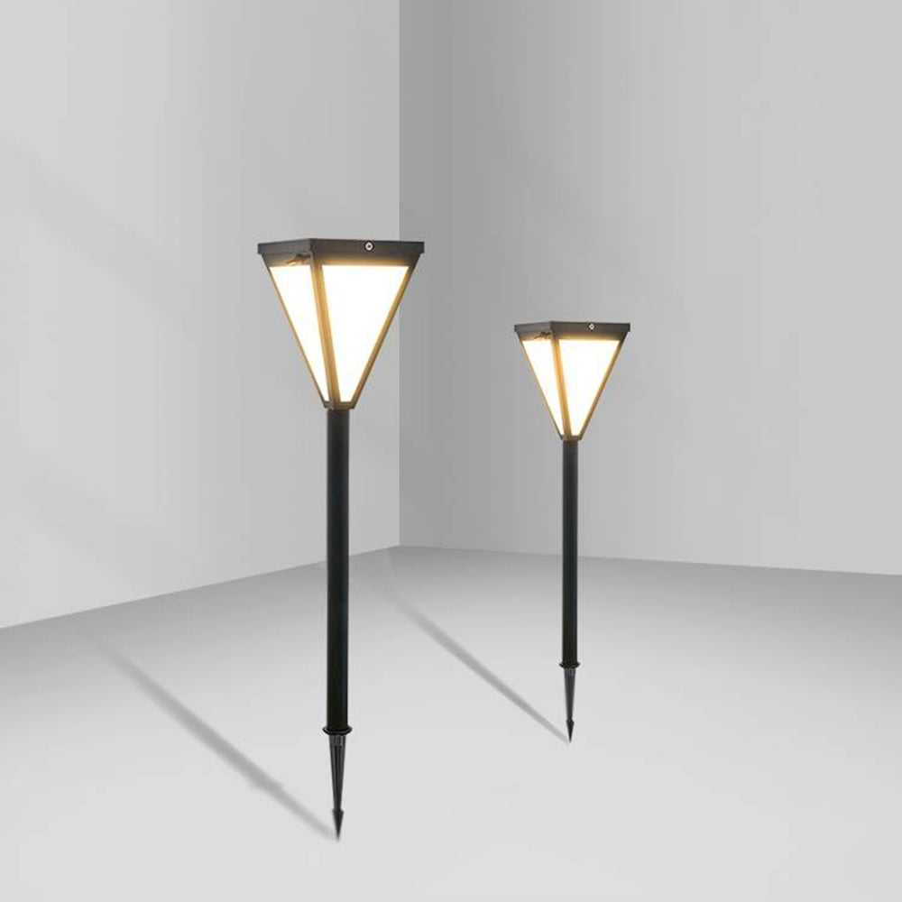 Ray Moderne LED Lampadaire Noir Métal/Verre Allée Exterieur - Neutralighting