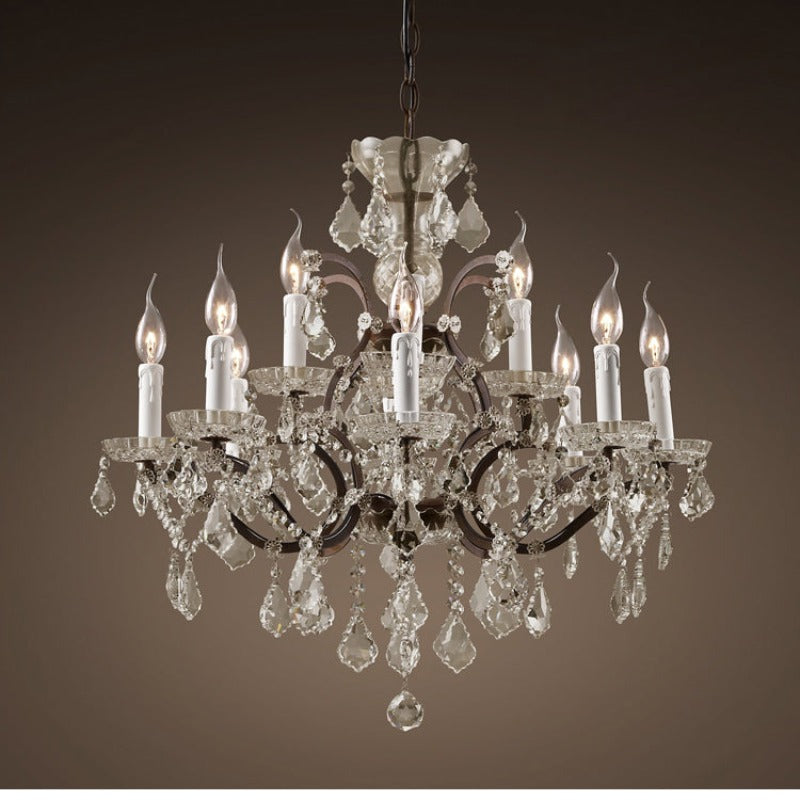 Silva Lustre décoratif Moderne, Métal/Cristal, Rouille, Salon