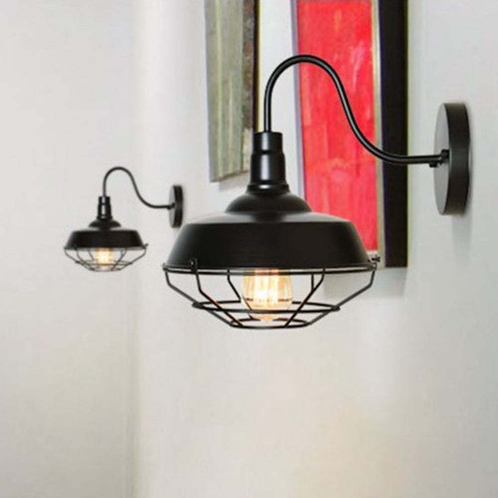 Silva Applique Murale Landerne Vintage, 3 Style, Métal/Verre, Noir, Cour - Neutralighting