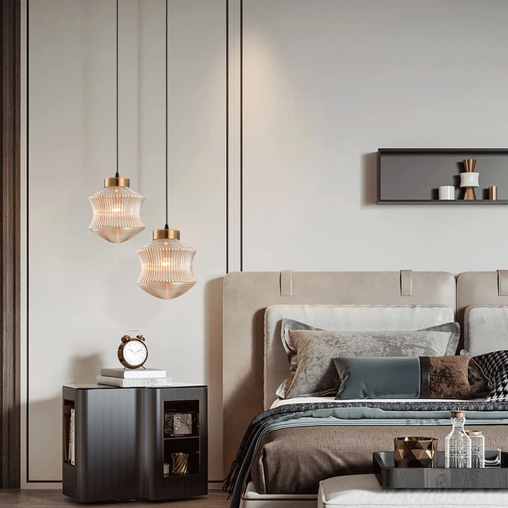 Valentina Suspension Luminaire Moderne LED Gris Fumé Verre Chambre - Neutralighting