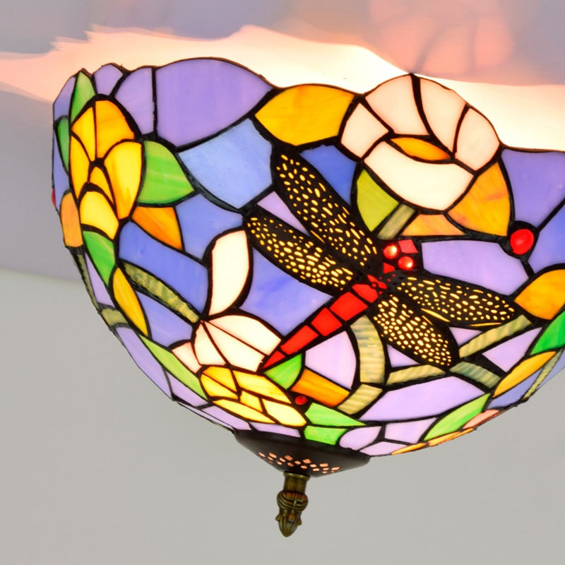 Tiffany Vintage Plafonnier Verre Chambre À Coucher