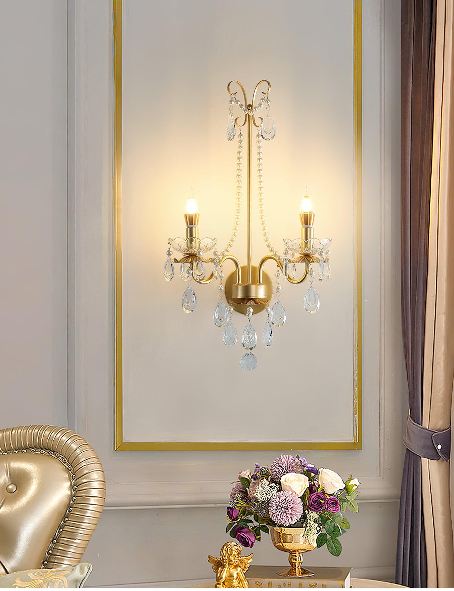 Nydoraris Applique Murale Cristal Chaîne de Perles Élégance - Neutralighting