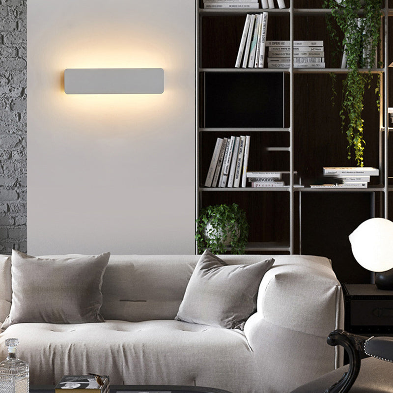 Ray Applique Murale Rectangulaire Moderne, Métal, Blanc, Jardin - Neutralighting