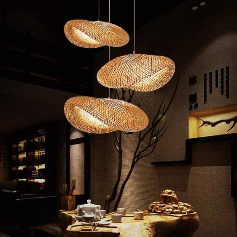 Rinwa Suspension Nuage Bohème. Bambou. Bois. Salon