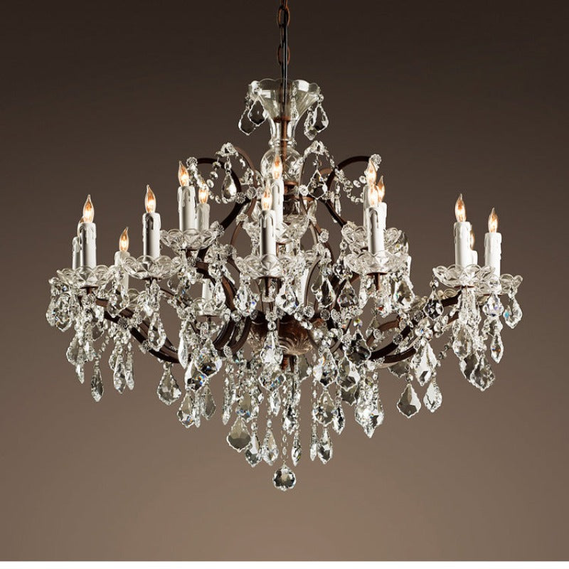 Silva Lustre décoratif Moderne, Métal/Cristal, Rouille, Salon