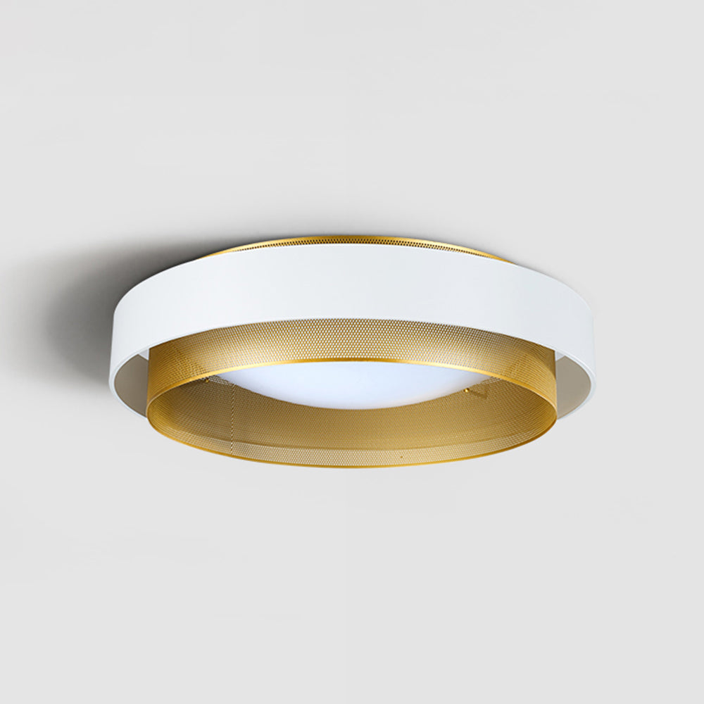 Arisha Plafonnier Anneau Moderne, Métal/Acrylique, Noir/Blanc, Salon - Neutralighting