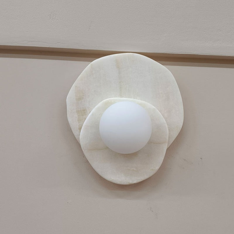 Arisha Français LED Roche Verre Intérieur Applique Murale Salon - Neutralighting