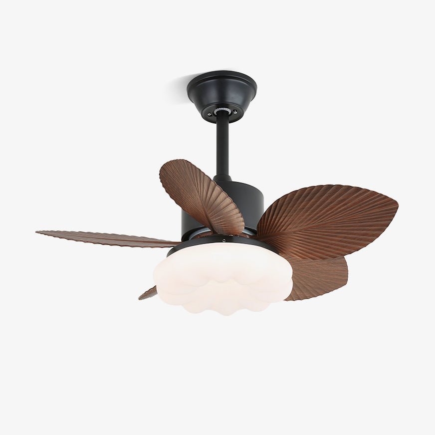 Plafonnier Ventilateur Liora en Bois Tropical, Modèle A