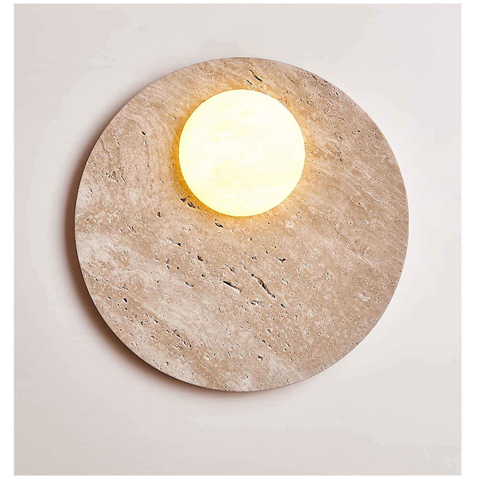 Vizoriel Applique Murale Élégante en Travertin - Neutralighting