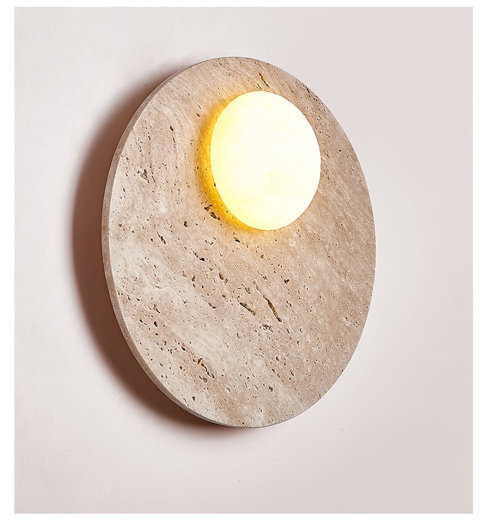 Vizoriel Applique Murale Élégante en Travertin - Neutralighting
