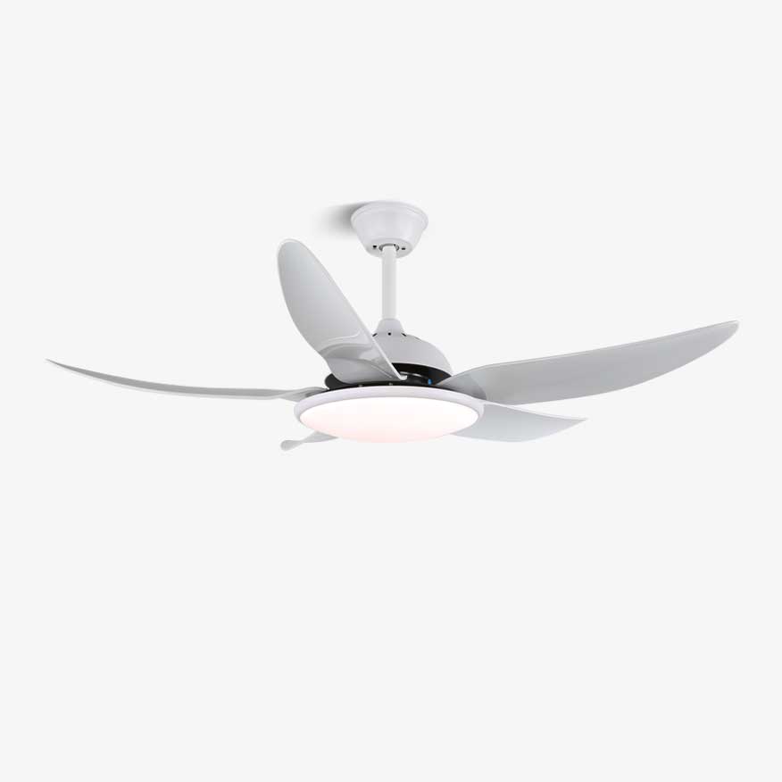 Plafonnier Ventilateur Moderne Aquila présentant sa fonction d'éclairage
