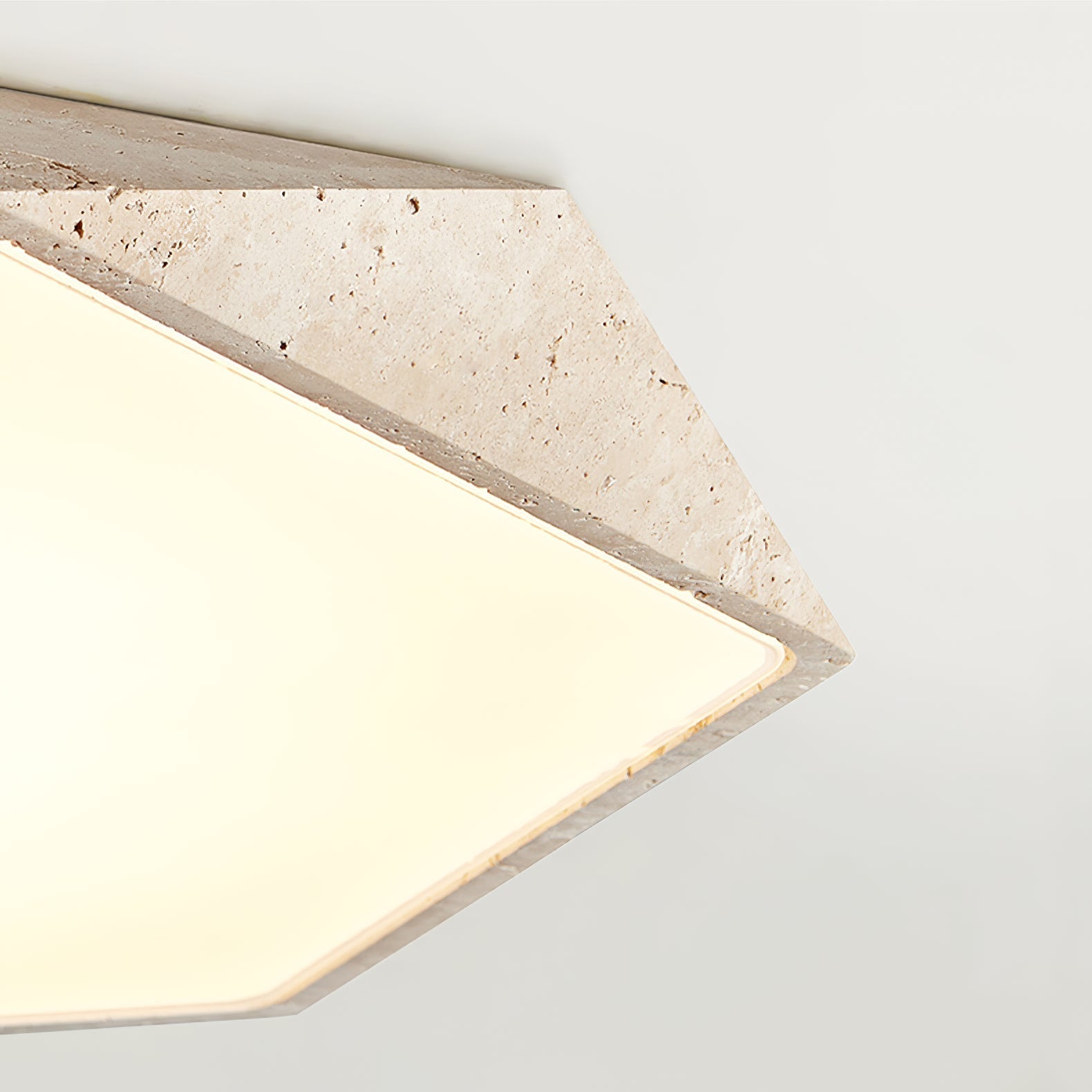 Hexagonal Lumière de Plafond Élégante en Travertin - Neutralighting