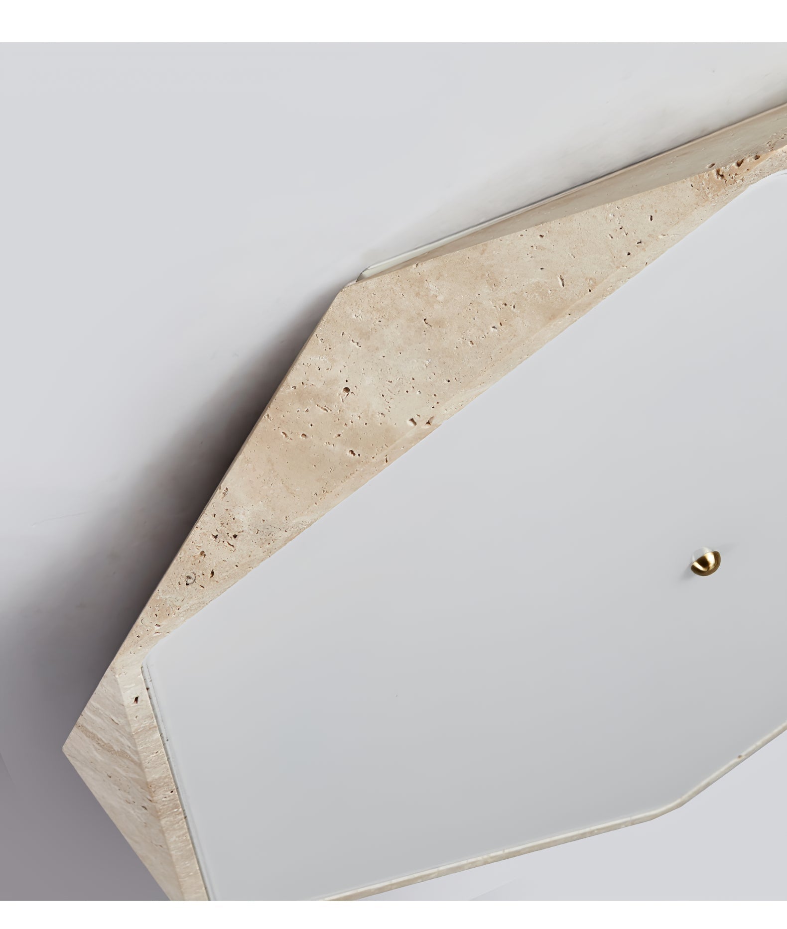 Hexagonal Lumière de Plafond Élégante en Travertin - Neutralighting