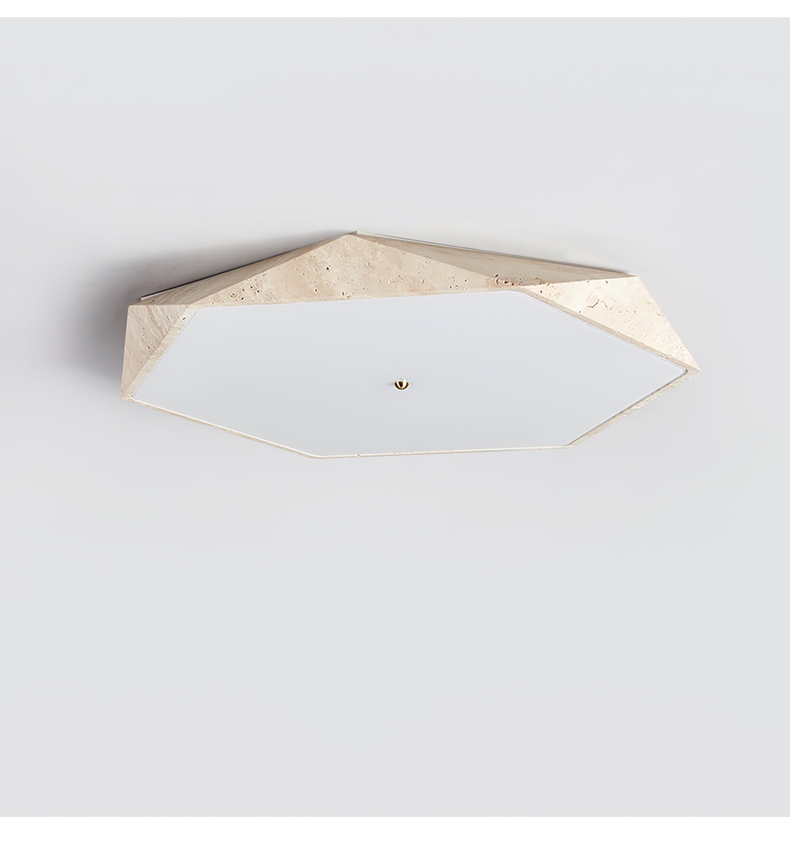Hexagonal Lumière de Plafond Élégante en Travertin - Neutralighting
