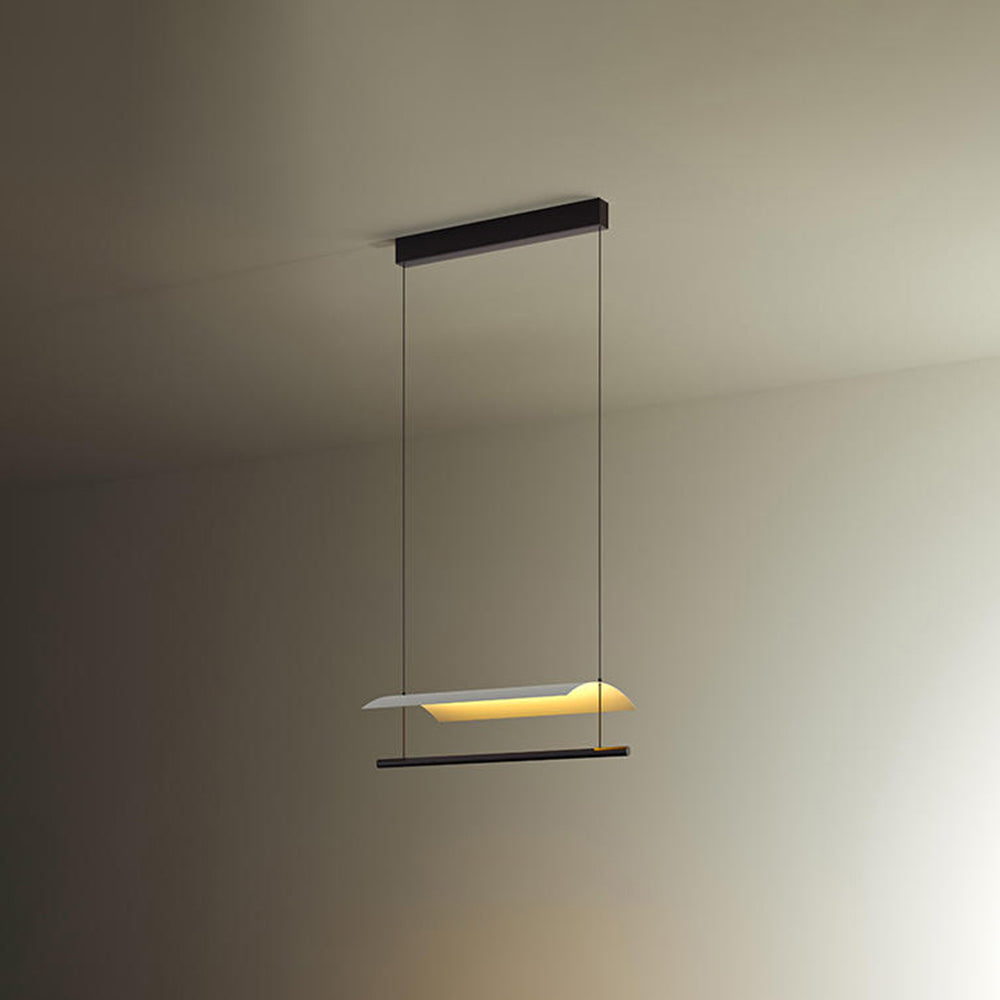 Ray Suspension Linéaire Inhabituel, Métal/Acrylique, Noir, Salon/Restaurant - Neutralighting