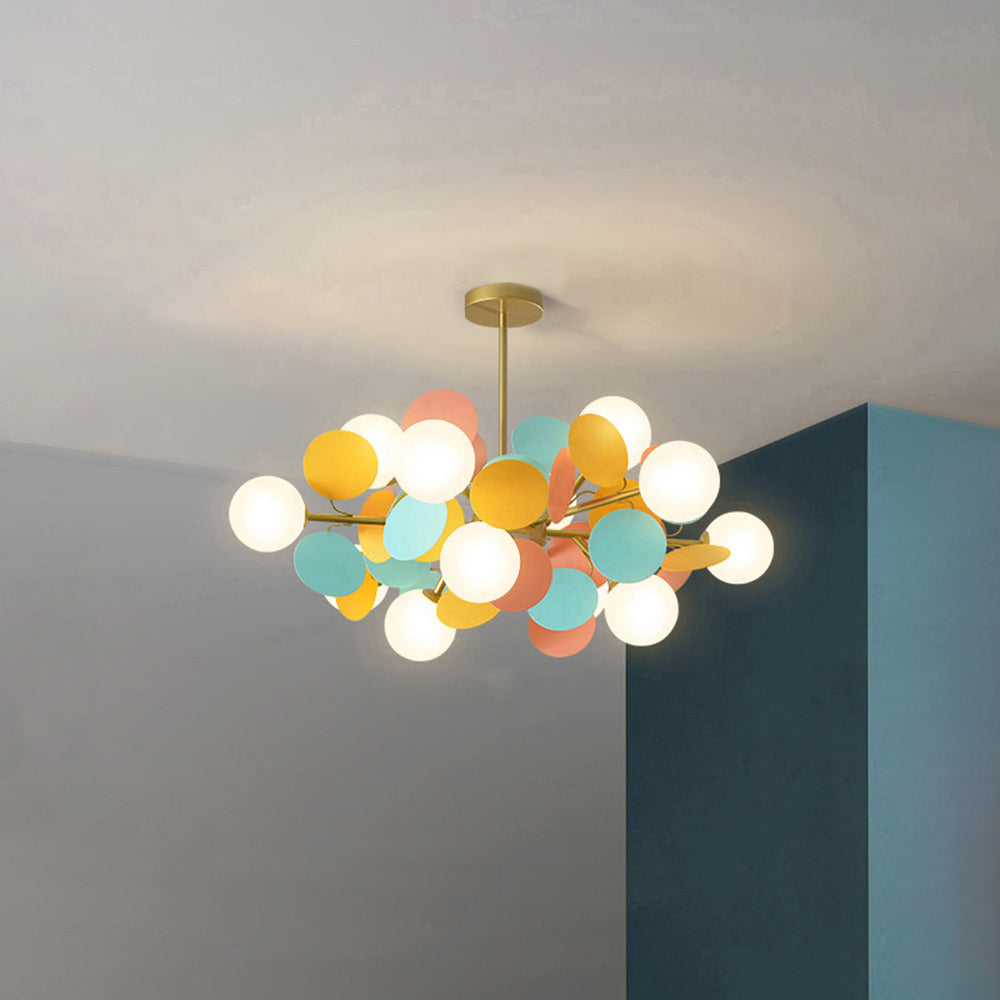Nexen Plafonnier en forme de branche florale multicolore