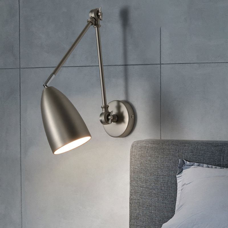 Epoch Applique Murale Réglable, Métal, Noir/Blanc/Nickel, Salon