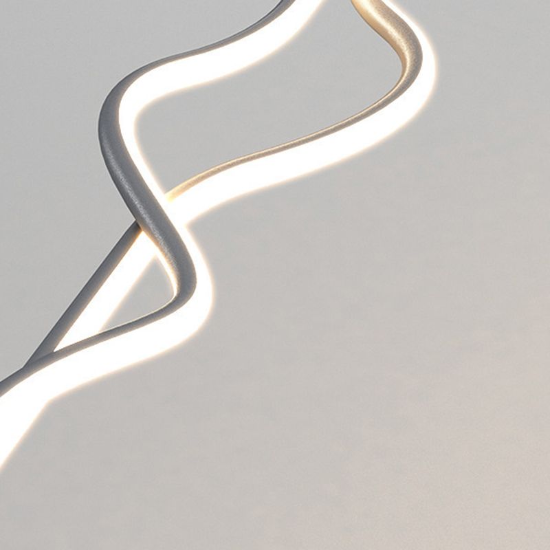 Arisha Suspension Linéaire Minimaliste, Noir/Blanc/Gris, Salon - Neutralighting