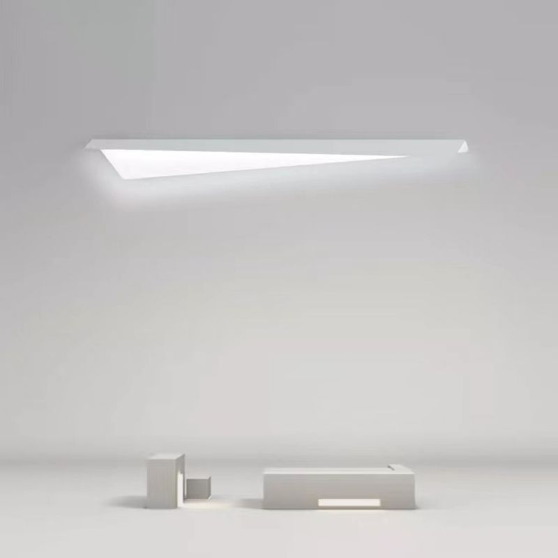 Arisha Applique Murale Géométrique Minimaliste, Métal, Blanc, Salon - Neutralighting
