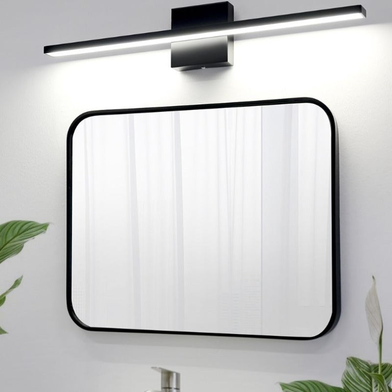 Ray Applique Murale LED Linéaire/Rectangulaire, Métal/Acrylique, Noir/Argent, Salle de Bain - Neutralighting