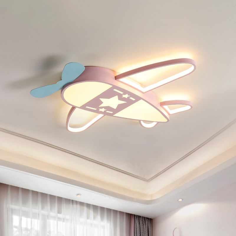Valentina Moderne LED Plafonnier Bleu Rose Métal Acrylique Salon - Neutralighting