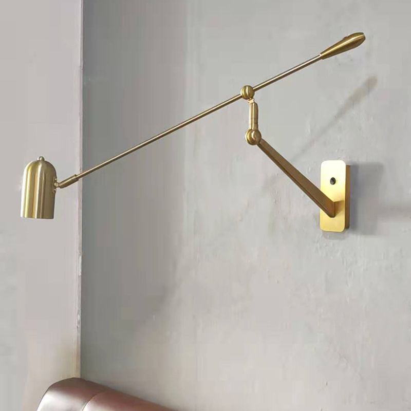 Arisha Applique Murale Orientable Vintage, Métal, Doré, Salon