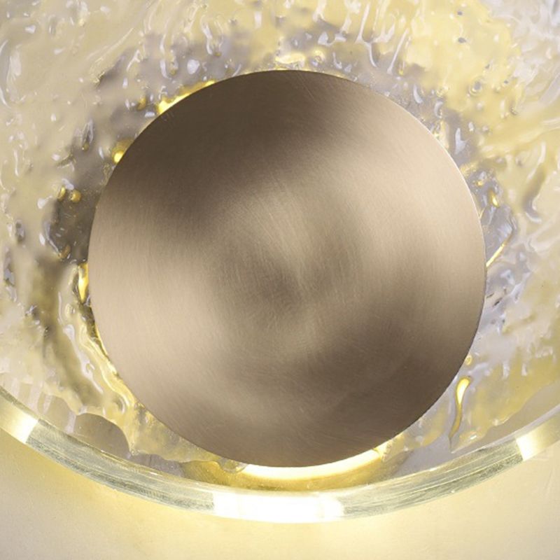 Kristy Applique Murale Rounde Moderne, Cristal/Métal, Or, Chambre à Coucher - Neutralighting
