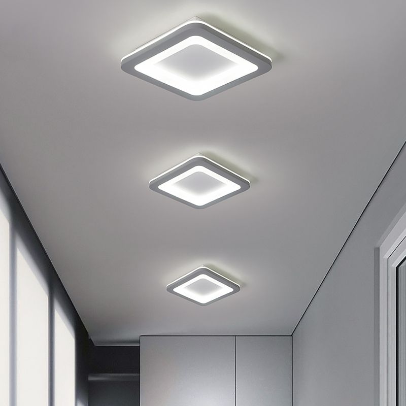 Arisha Fleur Moderne LED Plafonnier Gris Acrylique Chambre à coucher - Neutralighting