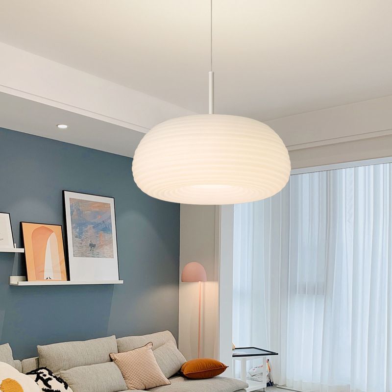 Janine Suspension Tambour Naturelle. Blanc. Chambre