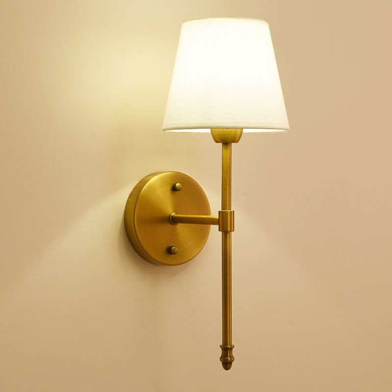 Tiffany Applique Murale Moderne, Métal/Tissu, Or, Couloir/Salon - Neutralighting