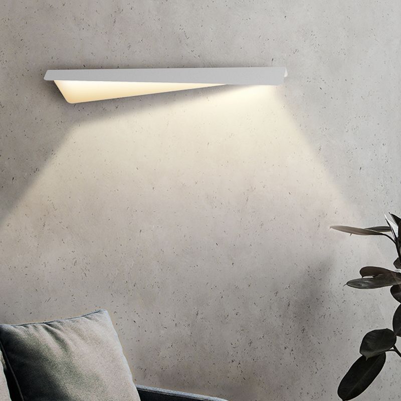 Arisha Applique Murale Géométrique Minimaliste, Métal, Blanc, Salon - Neutralighting