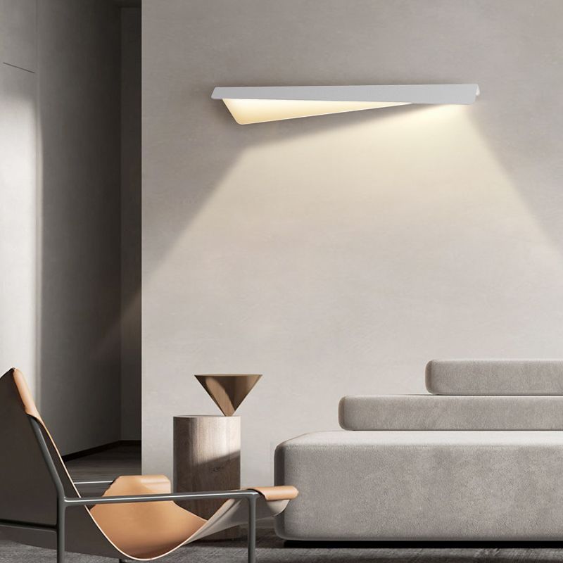Arisha Applique Murale Géométrique Minimaliste, Métal, Blanc, Salon - Neutralighting